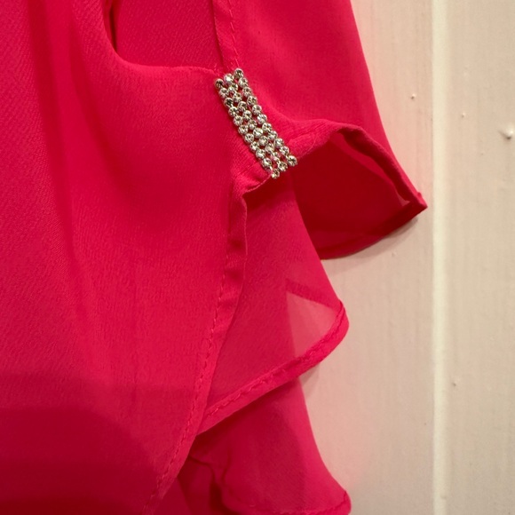 MSK Vibrant Pink Asymmetrical Dress - Picture 2 of 7